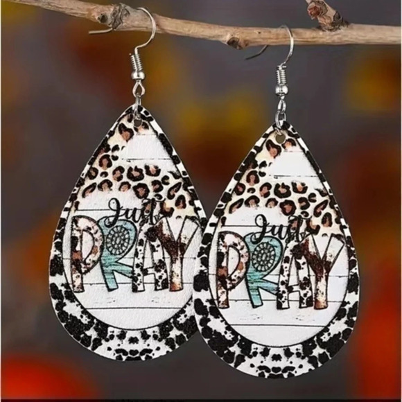 Jewelry - NWT Bohemian Just Pray Hook Earrings